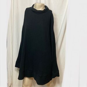 J. Jill Fit black long sleeve ribbed pullover sweatshirt top cotton black large